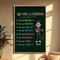 Personalized Classroom Chalkboard Poster Custom Name Gift for Teacher Poster GradoCreations