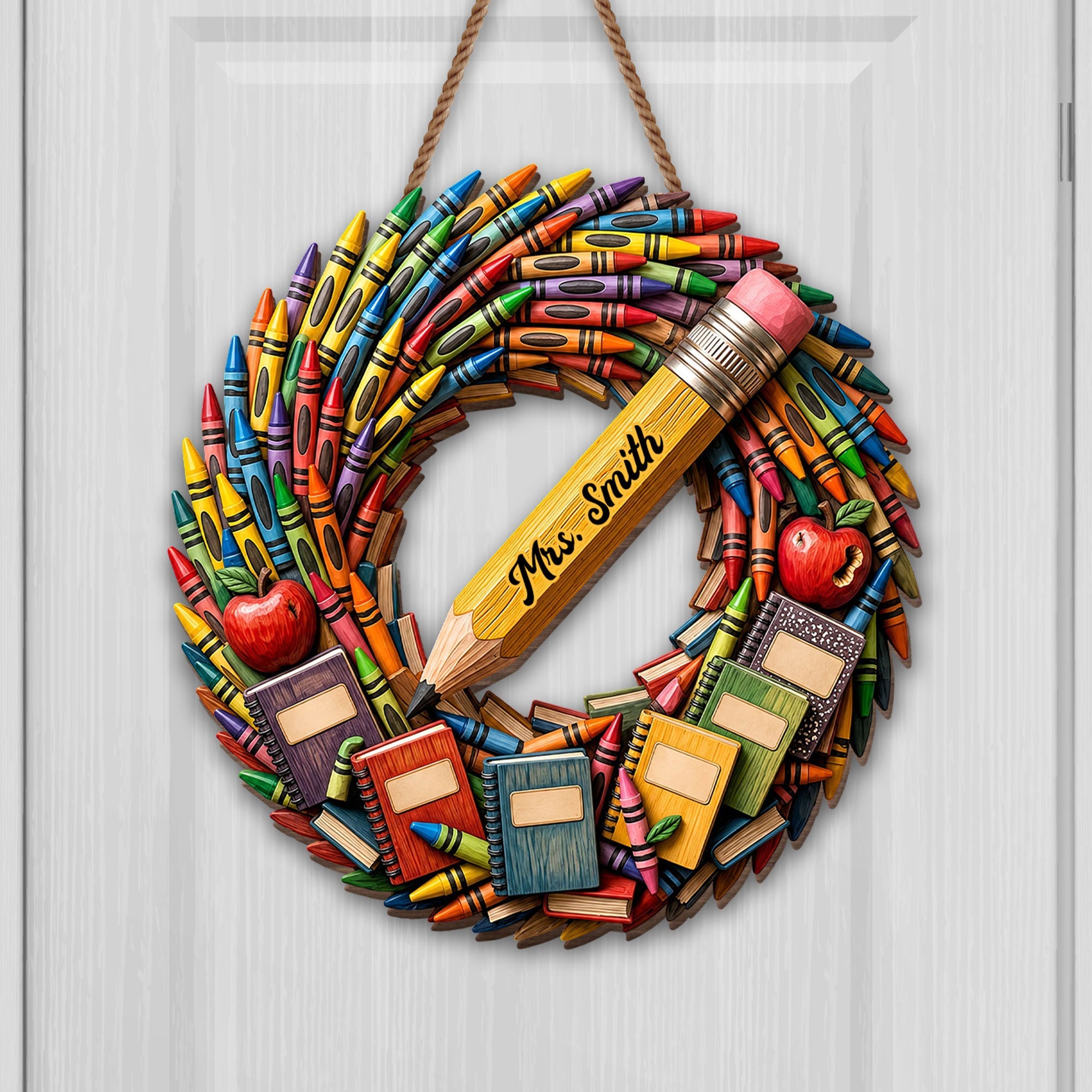 Personalized Classroom Wood Sign Custom Name for Teacher Gift Wood Sign GradoCreations