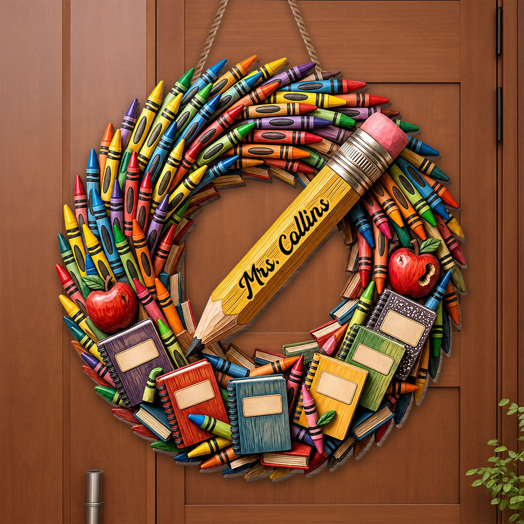 Personalized Classroom Wood Sign Custom Name for Teacher Gift Wood Sign GradoCreations