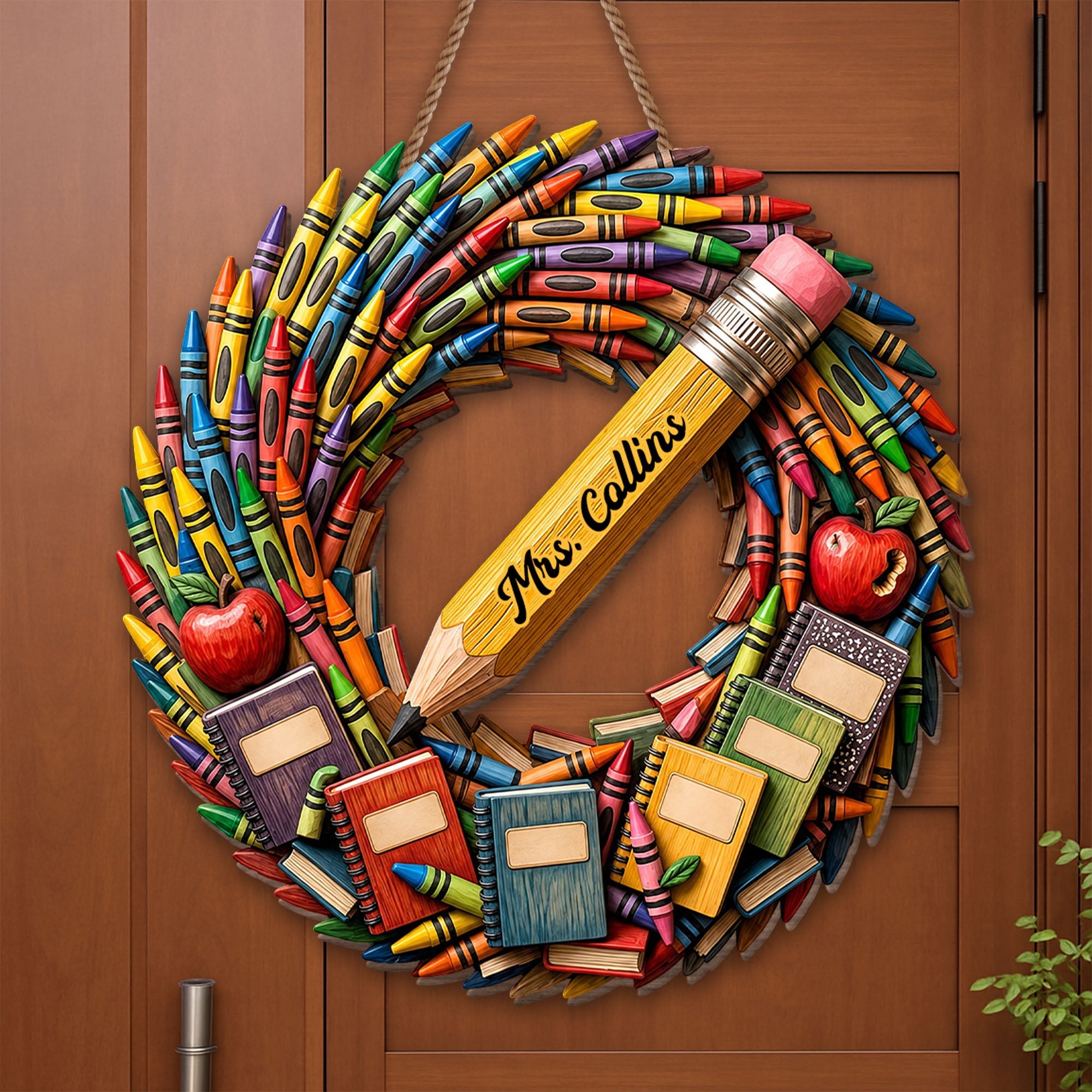 Personalized Classroom Wood Sign Custom Name for Teacher Gift Wood Sign GradoCreations