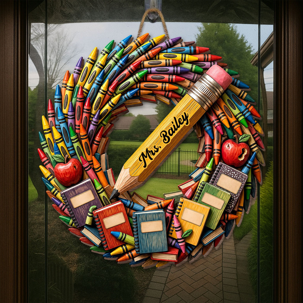 Personalized Classroom Wood Sign Custom Name for Teacher Gift Wood Sign GradoCreations