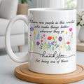 Personalized Floral Thank You Coffee Mug Custom Gift for Teacher Edge-to-edge Mug GradoCreations