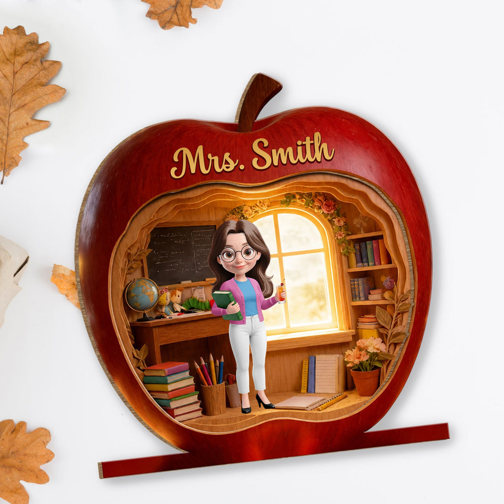 Personalized Teacher Wood Plaque Custom Name Gift Idea Wood Plaque GradoCreations