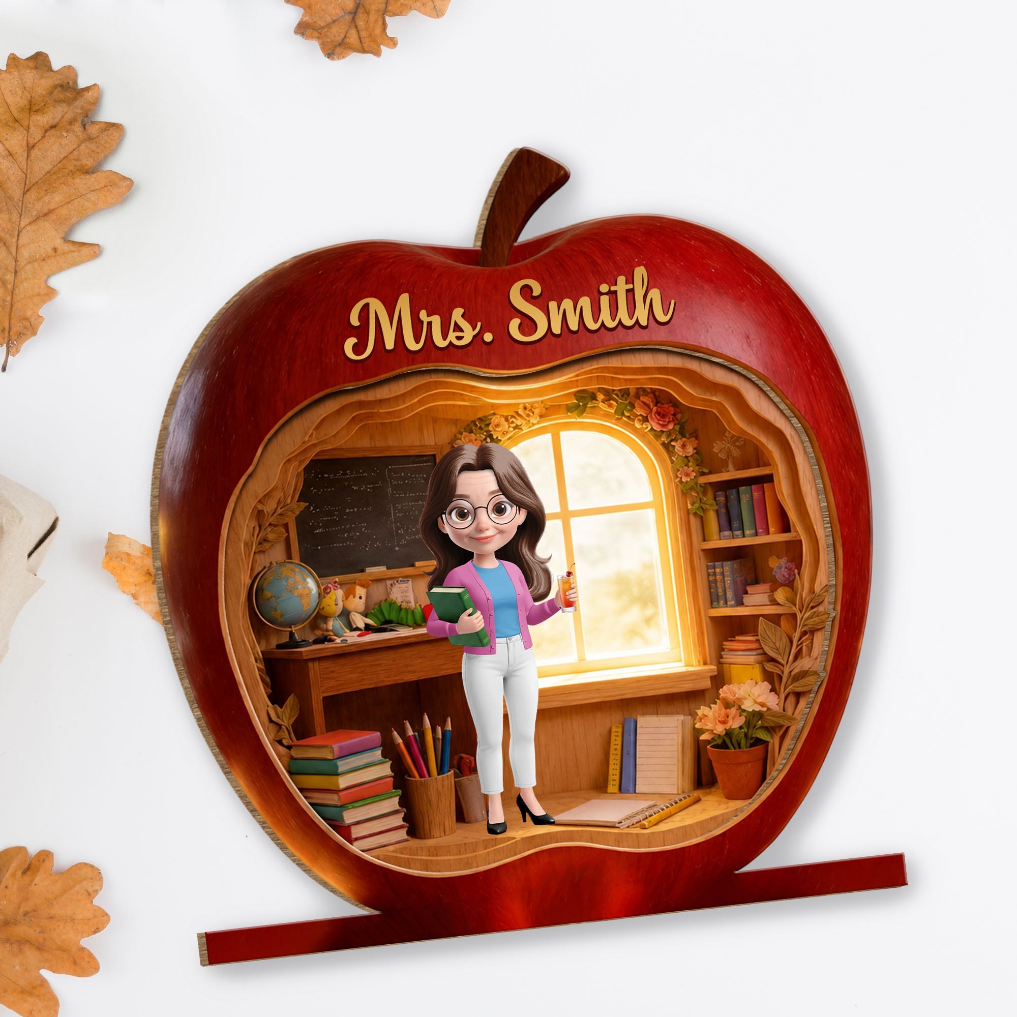 Personalized Teacher Wood Plaque Custom Name Gift Idea Wood Plaque GradoCreations