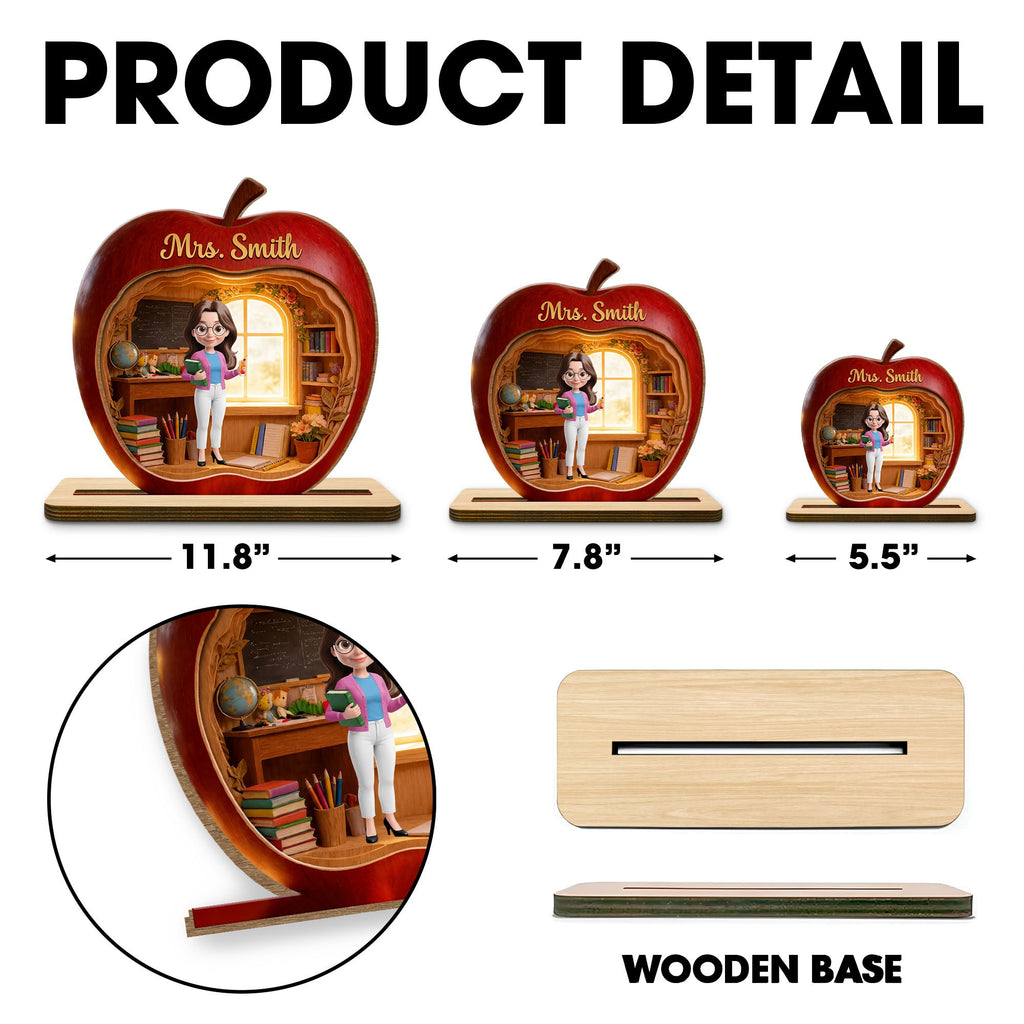 Personalized Teacher Wood Plaque Custom Name Gift Idea Wood Plaque GradoCreations