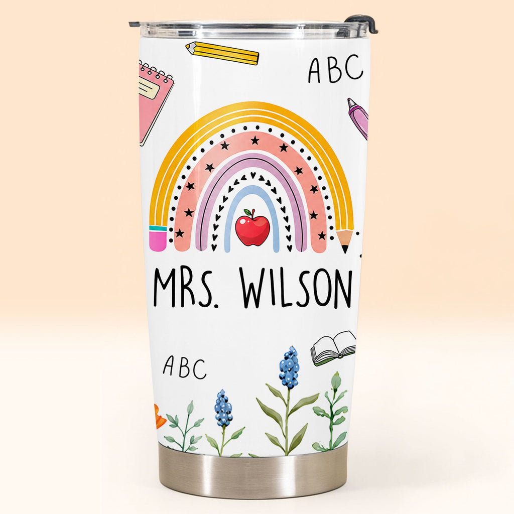 Personalized Teacher Gift 20oz Custom Stainless Steel Tumbler 20oz Tumbler GradoCreations