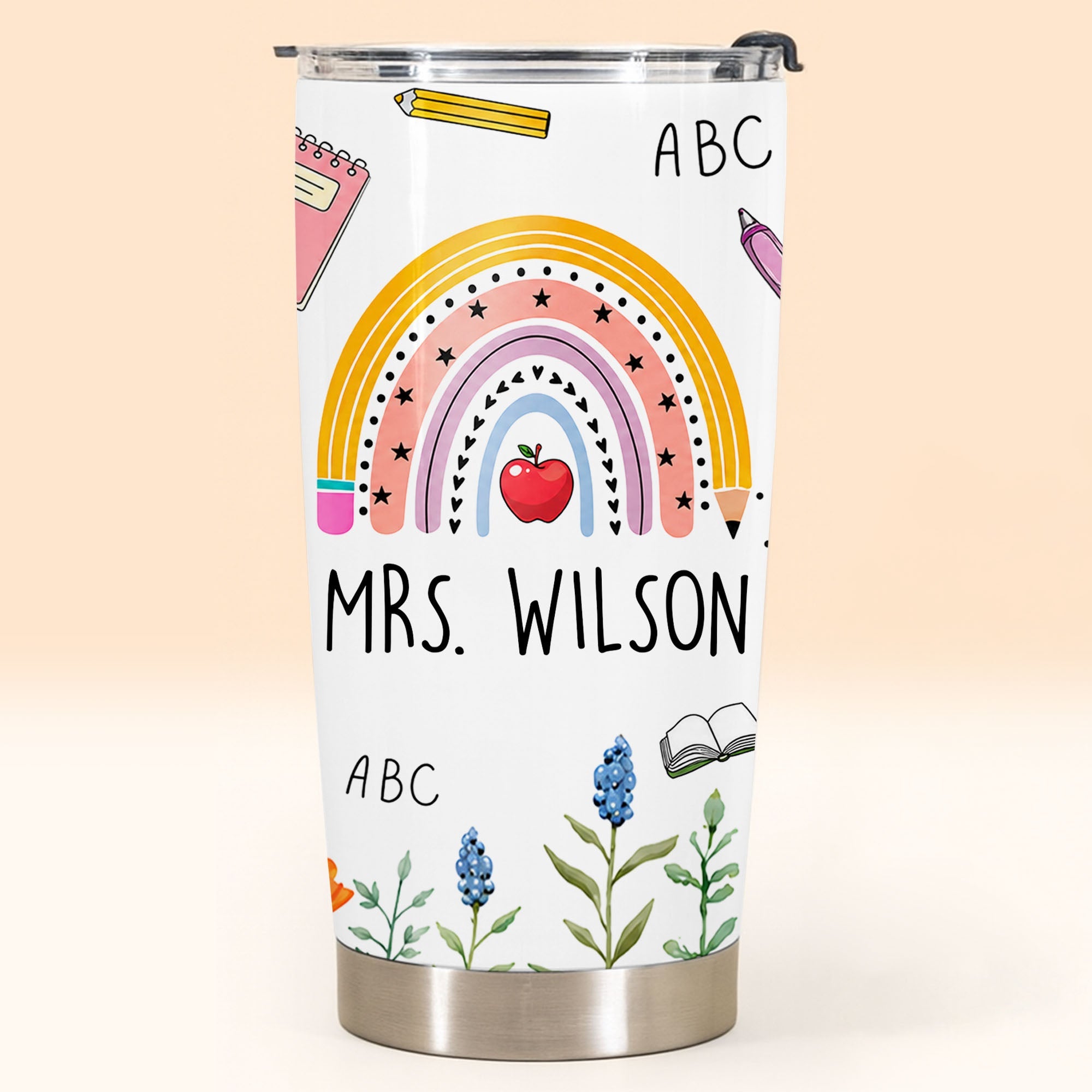 Personalized Teacher Gift 20oz Custom Stainless Steel Tumbler 20oz Tumbler GradoCreations