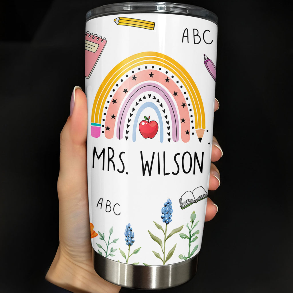 Personalized Teacher Gift 20oz Custom Stainless Steel Tumbler 20oz Tumbler GradoCreations