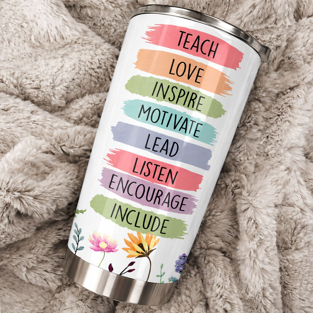 Personalized Teacher Gift 20oz Custom Stainless Steel Tumbler 20oz Tumbler GradoCreations