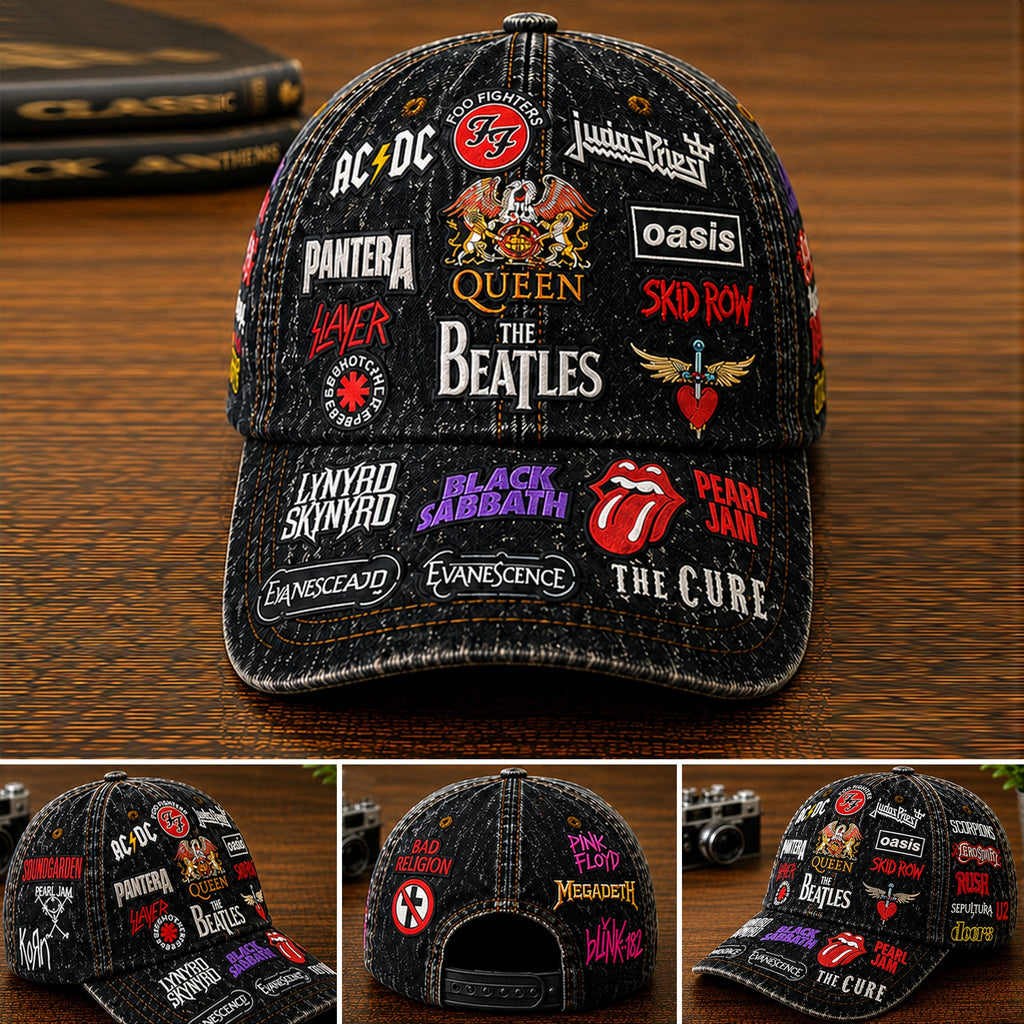 Personalized Classic Rock Legends Cap Custom Name Gift for Music Lovers GradoCreations