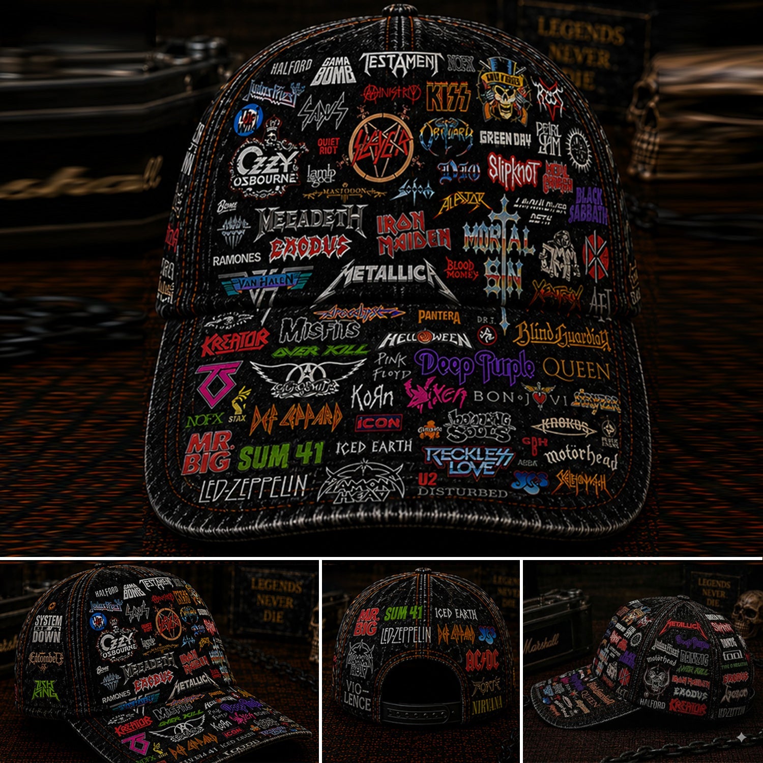 Personalized Legends Edition Classic Cap for Rock Music Fans GradoCreations