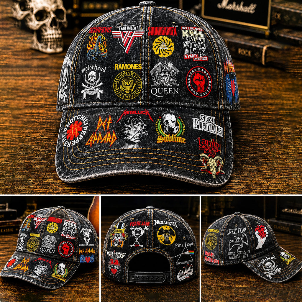 Personalized Classic Rock Cap Custom Name Music Gift GradoCreations