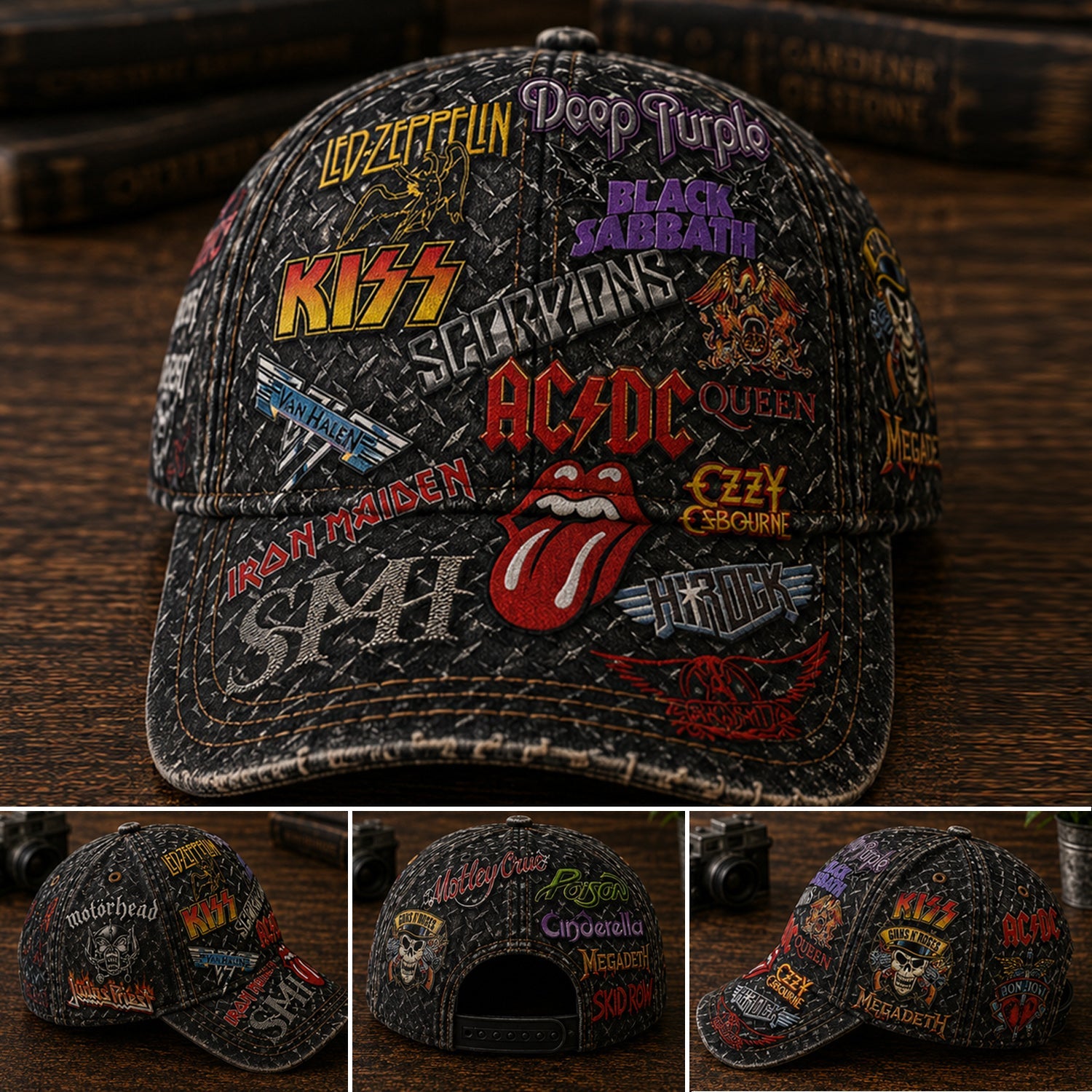 Personalized Classic Rock Cap Custom Name Snapback Gift GradoCreations