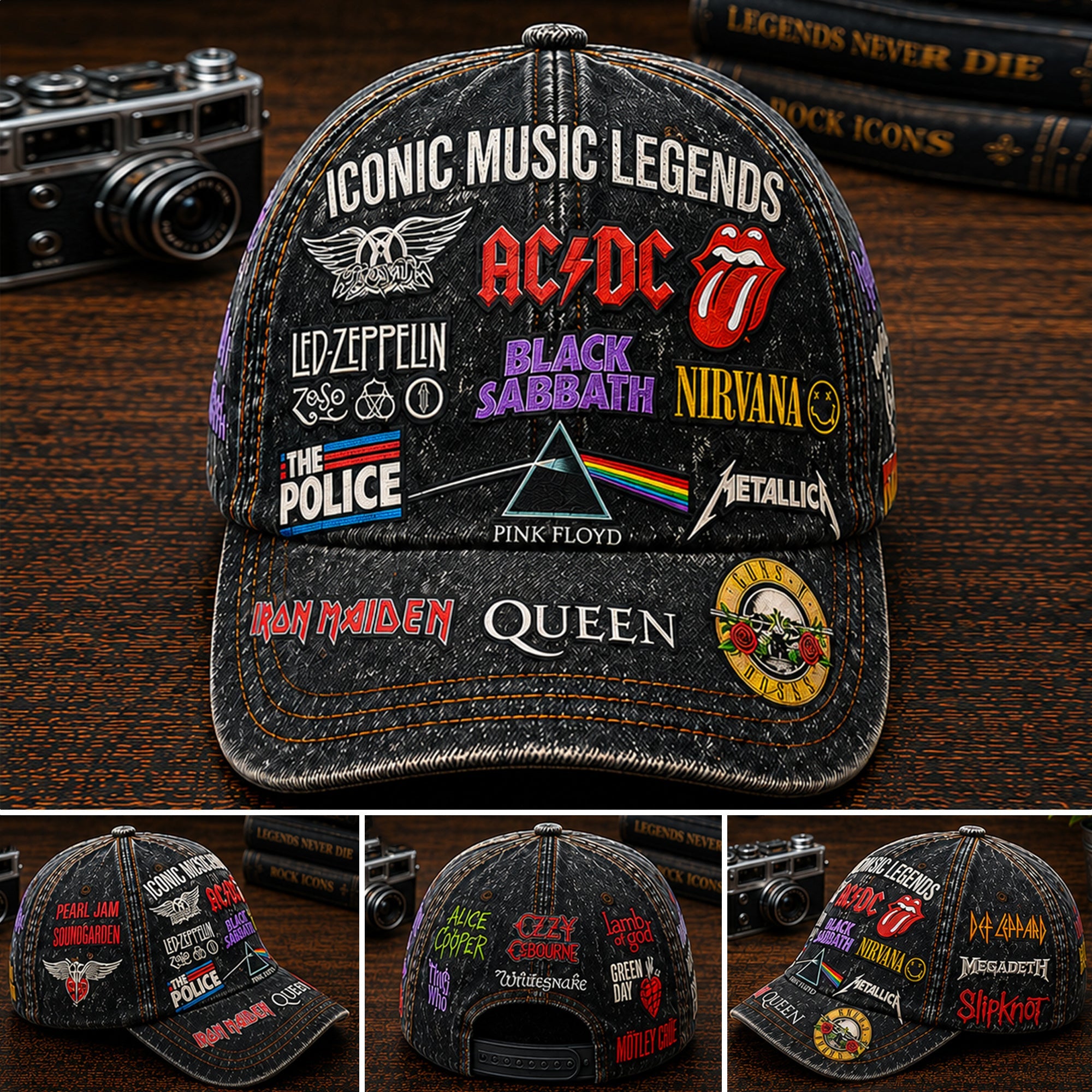 Personalized Legends Edition Classic Cap Rock Music Gift GradoCreations