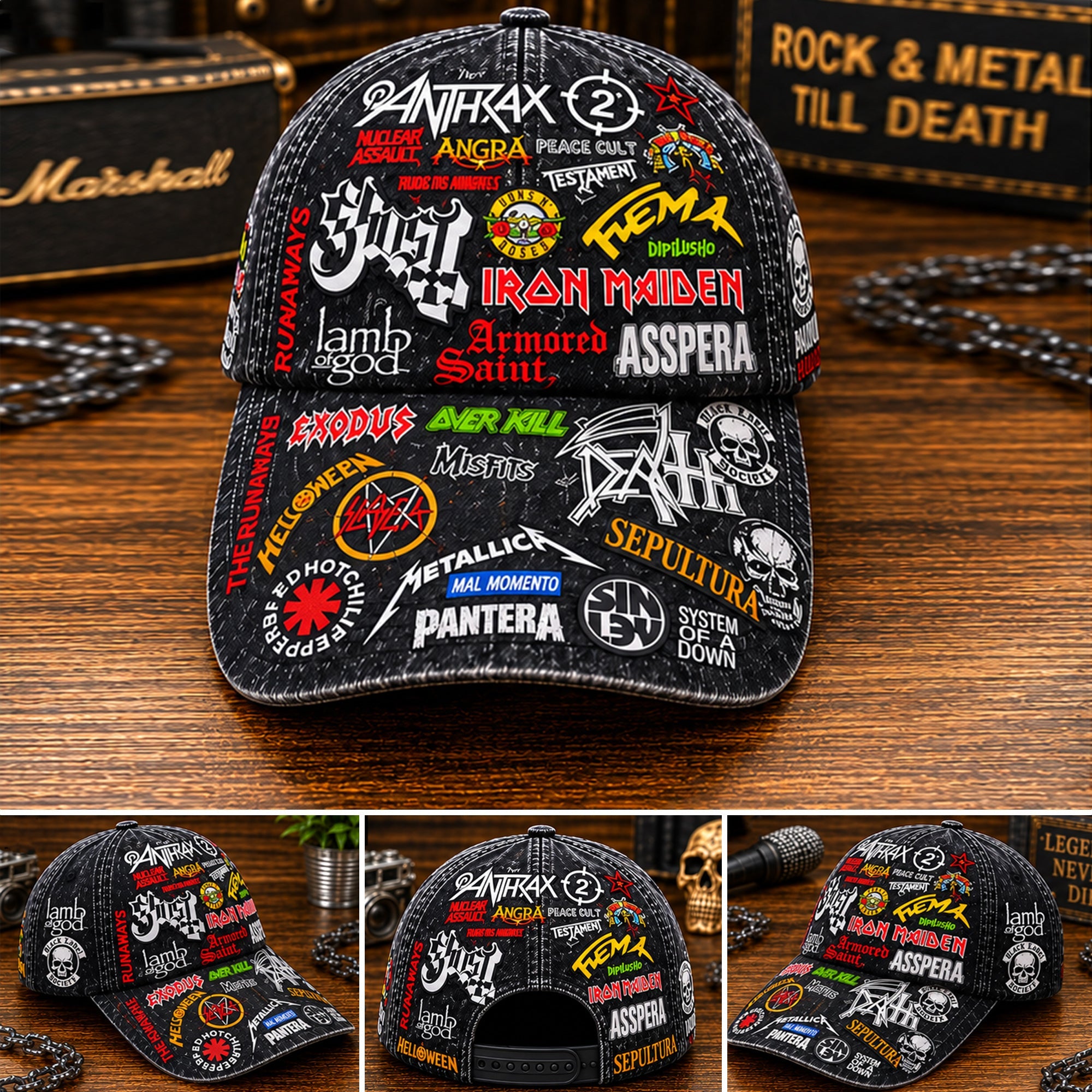 Custom Classic Cap for Rock Lovers | Legends Edition Snapback Classic Cap GradoCreations