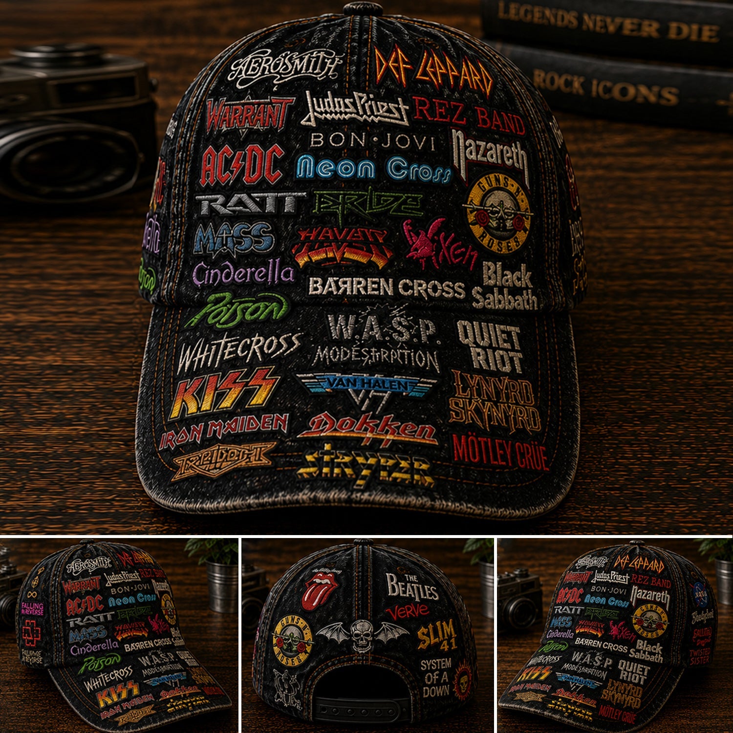 Personalized Classic Rock Cap Unique Gift for Music Lovers GradoCreations