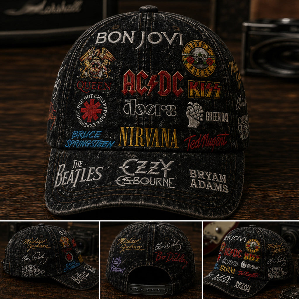 Personalized Classic Rock Legends Cap Gift for Music Lovers GradoCreations