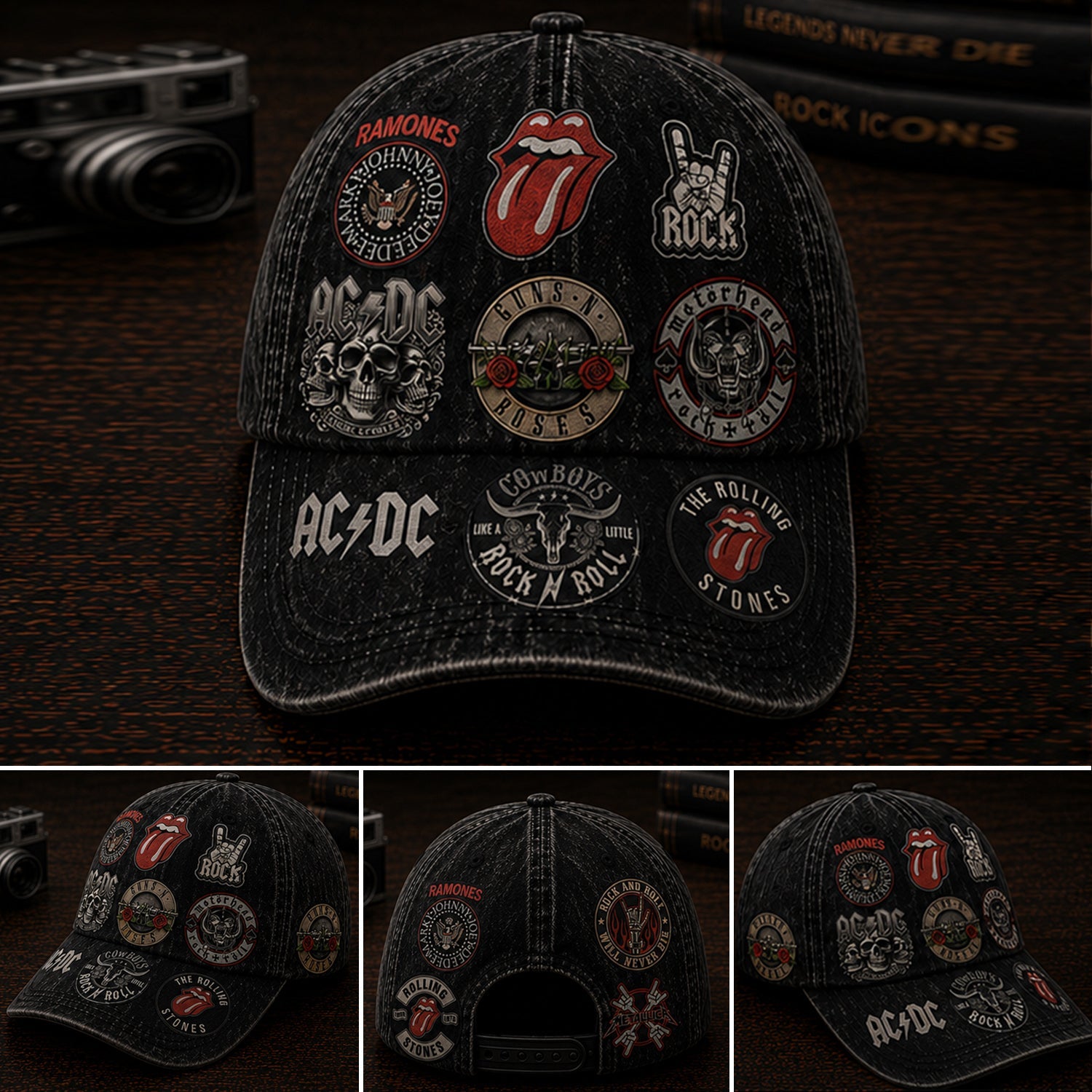 Personalized Rock Music Classic Cap with Legends Edition Design GradoCreations