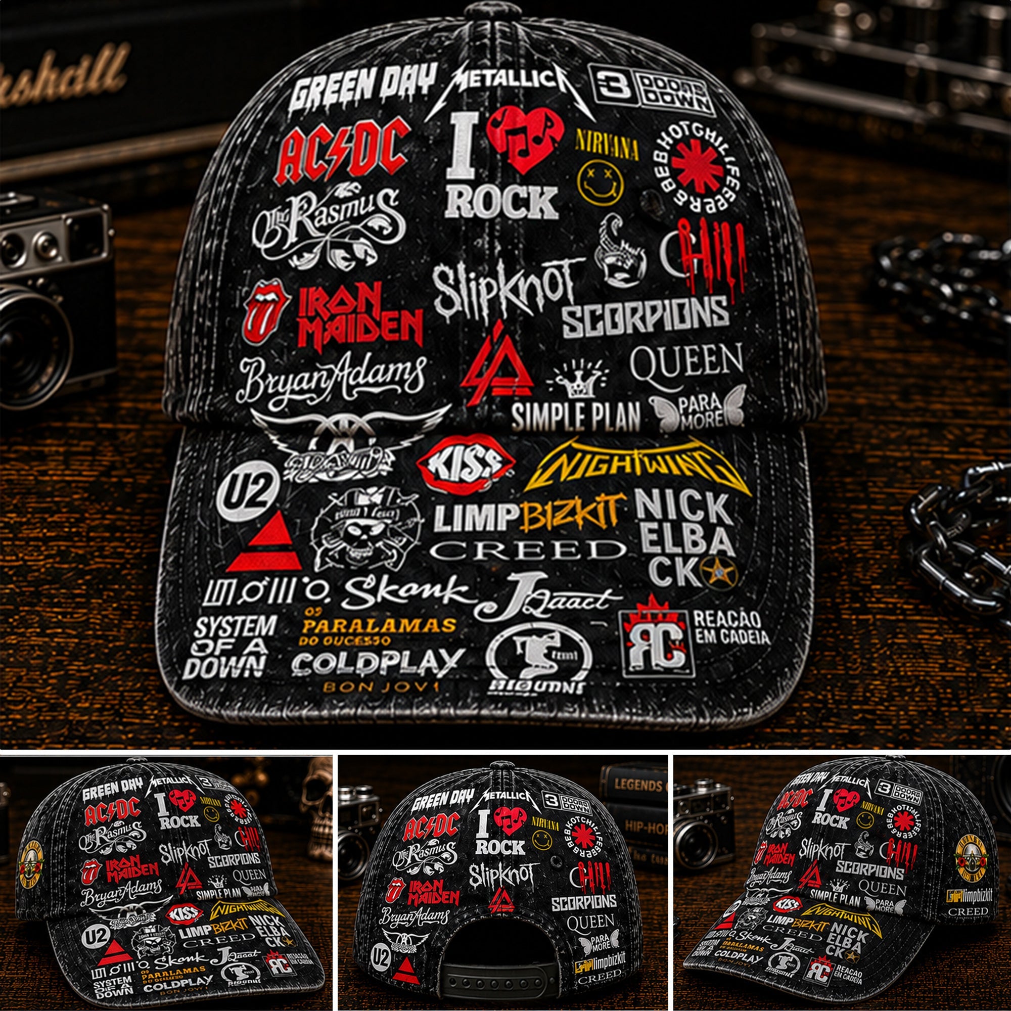 Personalized Classic Cap with Rock Legends Design for Fans Classic Cap GradoCreations