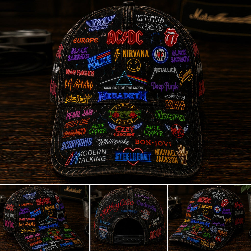 Personalized Classic Rock Music Cap Custom Name Gift Idea Classic Cap GradoCreations