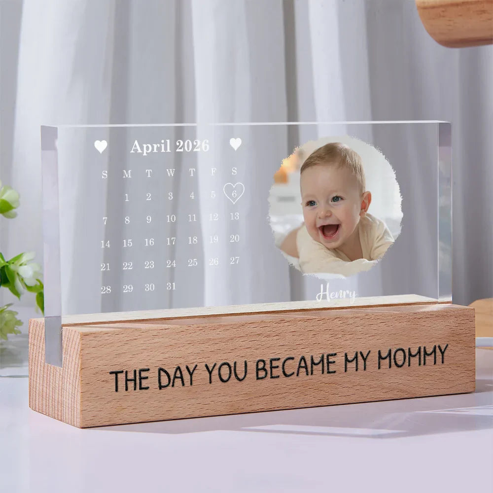 Personalized 3D LED Light Calendar Gift for Dad - Custom Photo