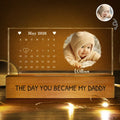 Personalized 3D LED Light Calendar Gift for Dad - Custom Photo
