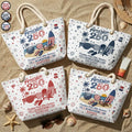 Customizable Canvas Beach Bag with Rope Handles | Patriotic Gift for Summer
