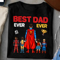 Personalized Best Dad Ever Superhero Shirt Gift for Dad Cotton Apparel GradoCreations