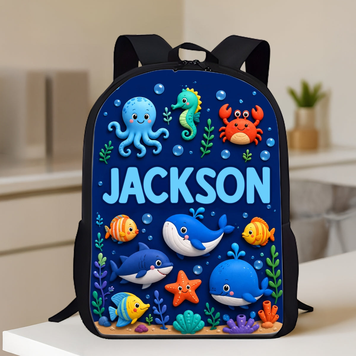 Personalized Animal Backpack Set for Kids - Custom Name School Gear