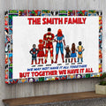 Personalized Superhero Family Canvas Print Custom Design Gift