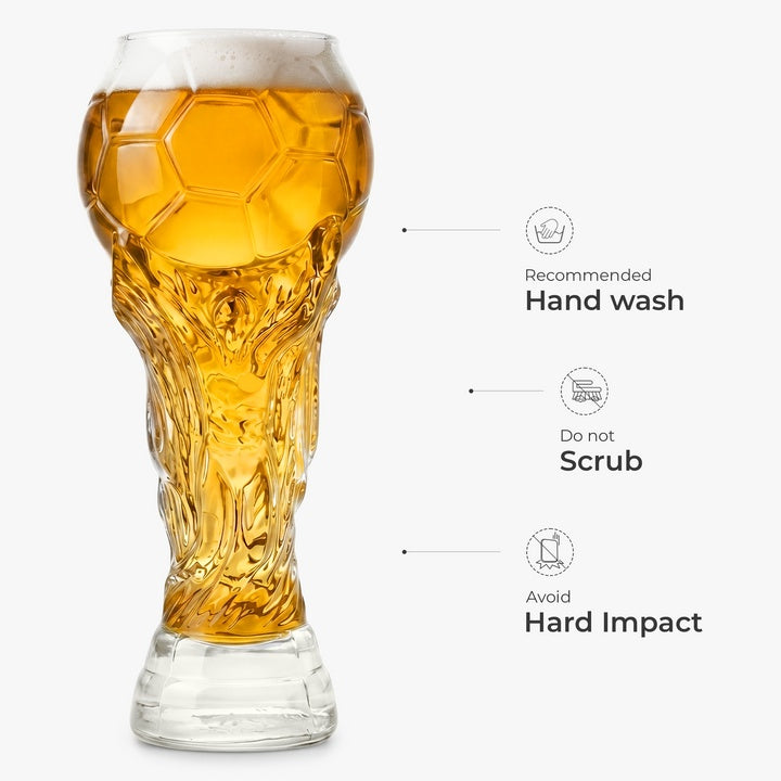 Personalized Trophy Beer Glass for Football Fans | Brazil World Cup Gift