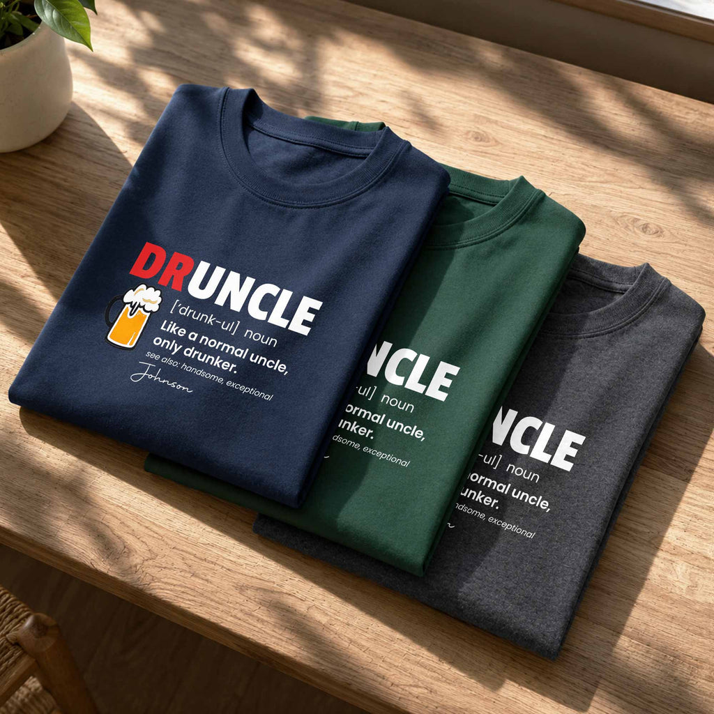 Custom Funny Druncle Definition T-shirt & Hoodie Gift for Uncle Shirt GradoCreations