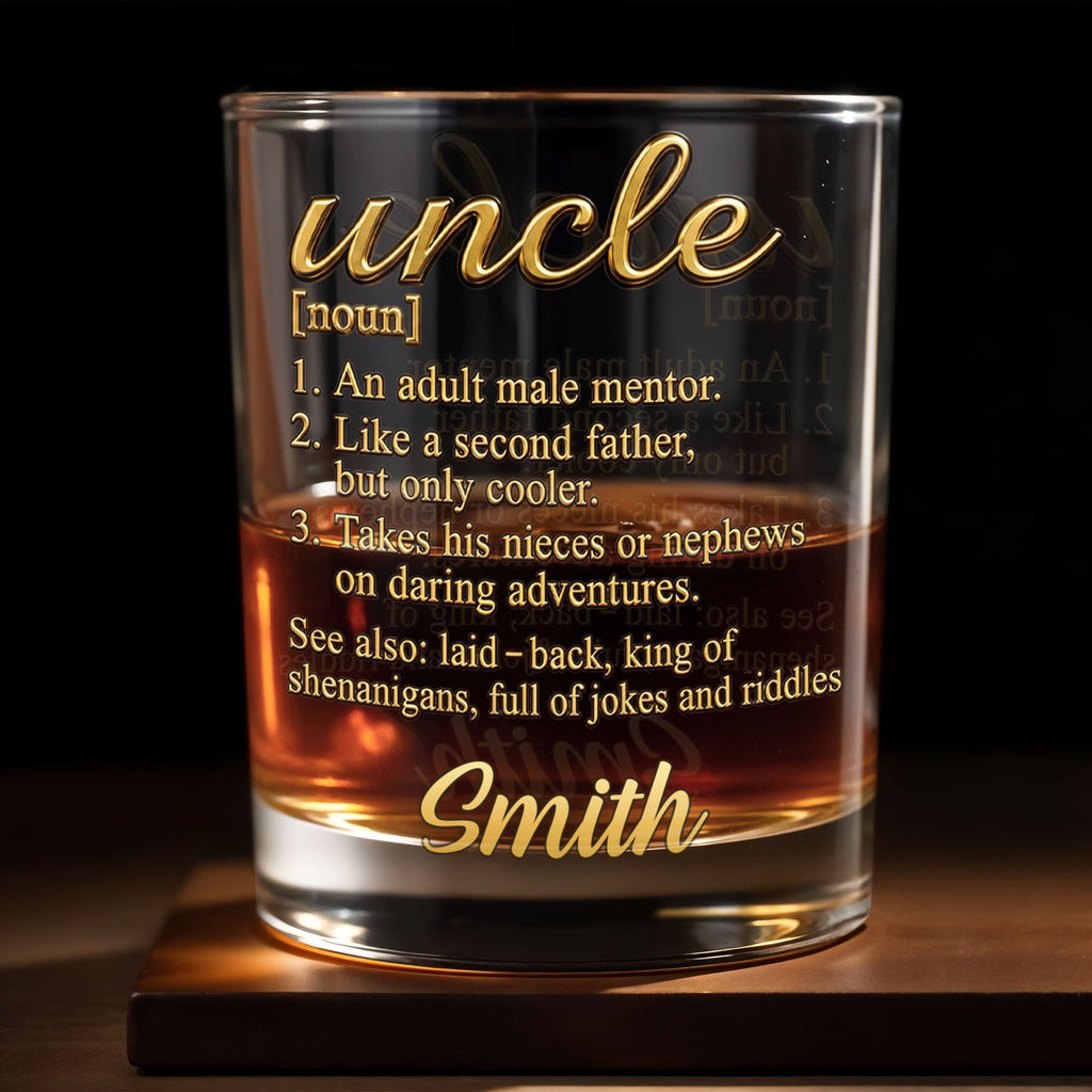 Personalized Custom Whiskey Glass Unique Gift for Uncle Whiskey Glass GradoCreations