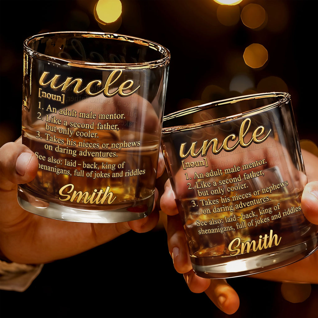 Personalized Custom Whiskey Glass Unique Gift for Uncle Whiskey Glass GradoCreations