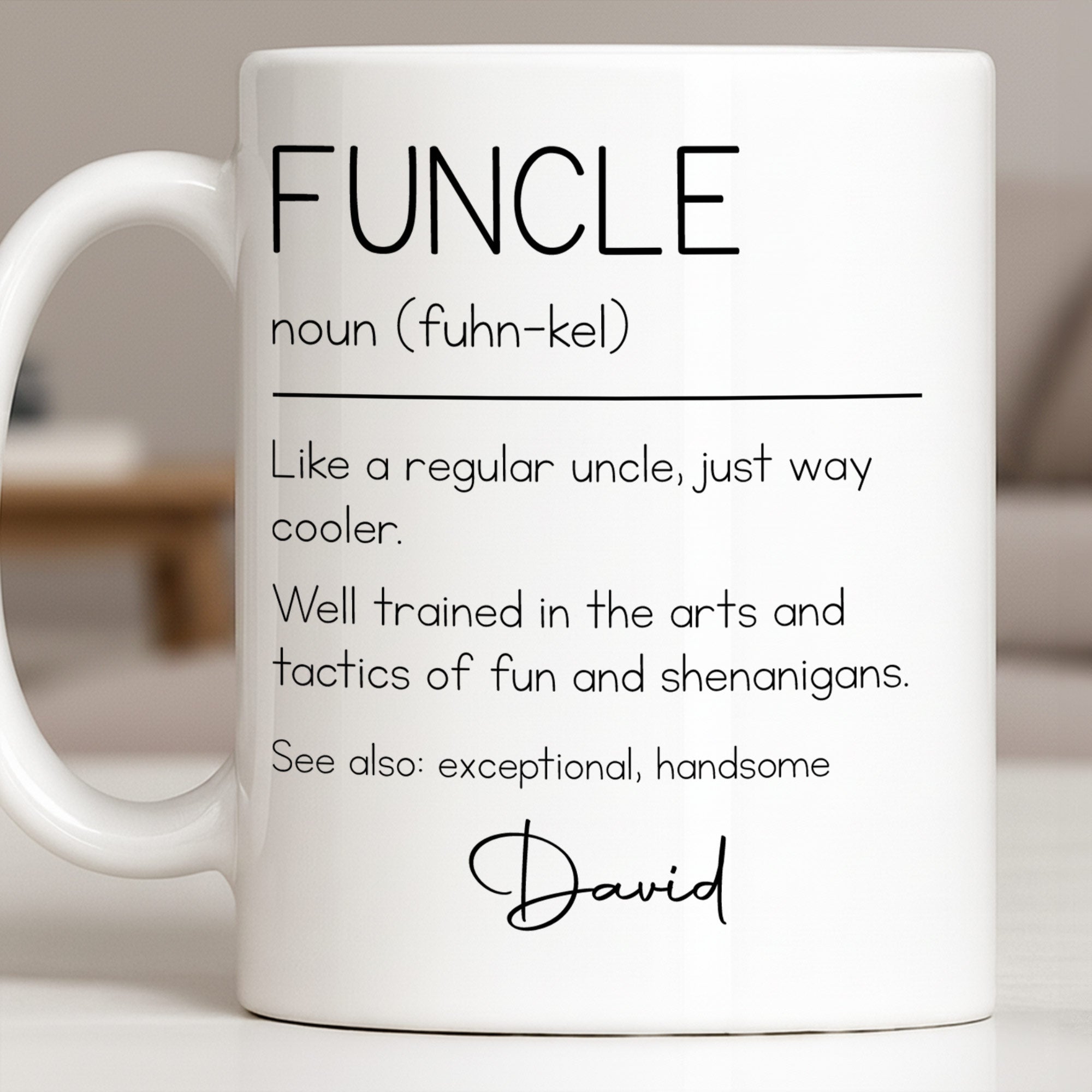 Personalized Coffee Mug Custom Definition Gift for Uncle Edge-to-edge Mug GradoCreations