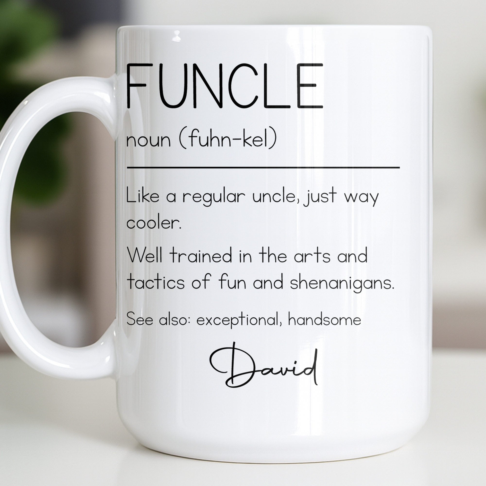 Personalized Coffee Mug Custom Definition Gift for Uncle Edge-to-edge Mug GradoCreations