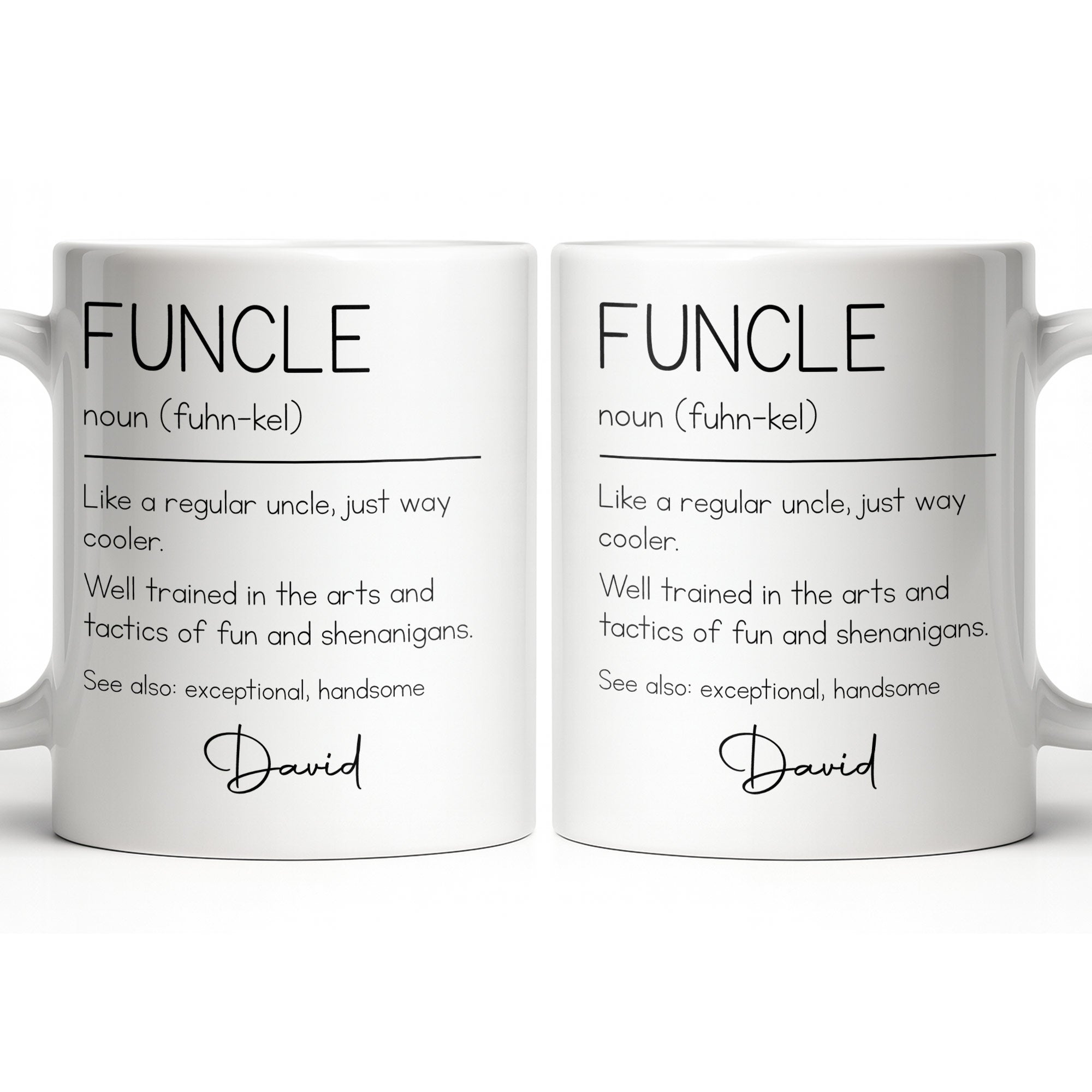 Personalized Coffee Mug Custom Definition Gift for Uncle Edge-to-edge Mug GradoCreations
