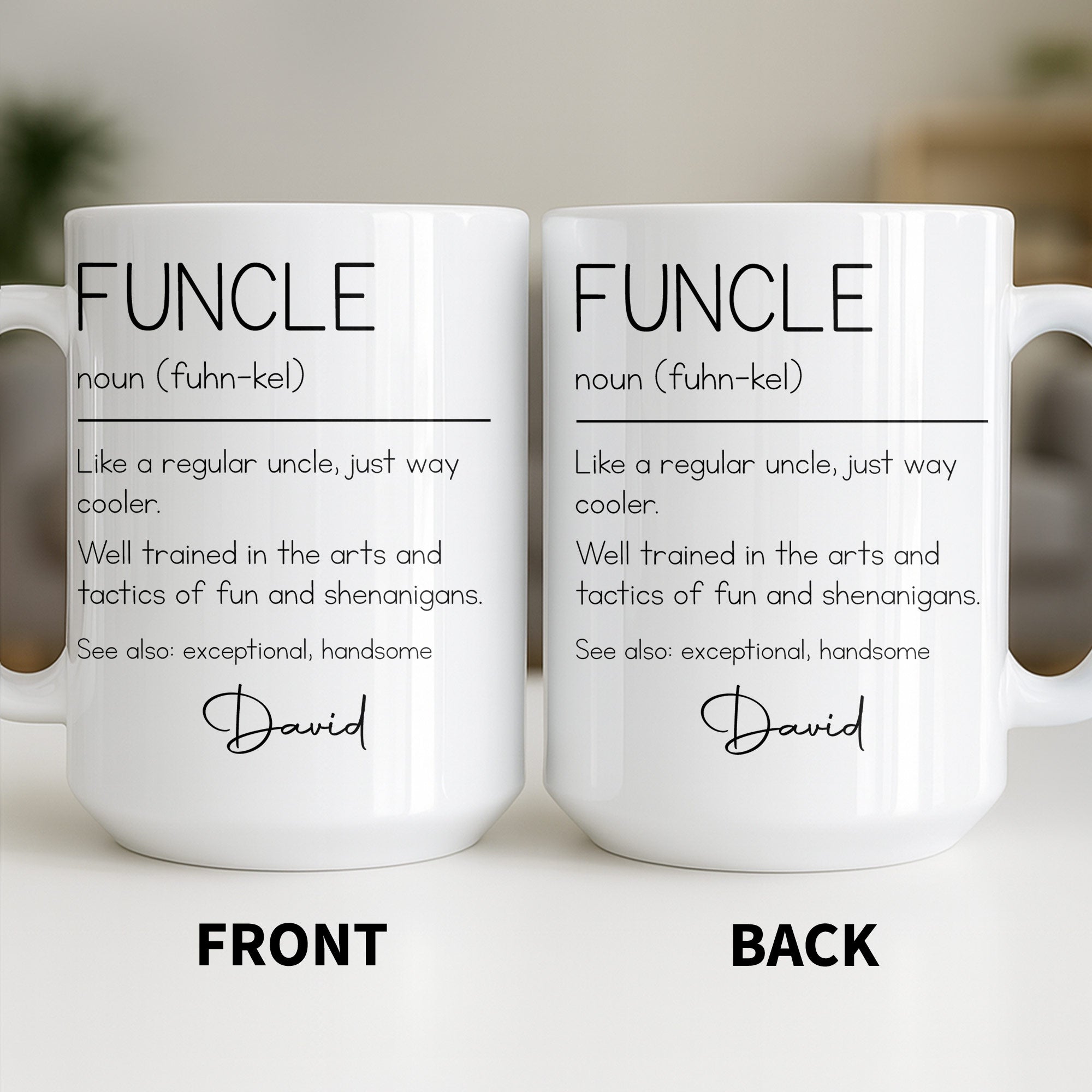 Personalized Coffee Mug Custom Definition Gift for Uncle Edge-to-edge Mug GradoCreations
