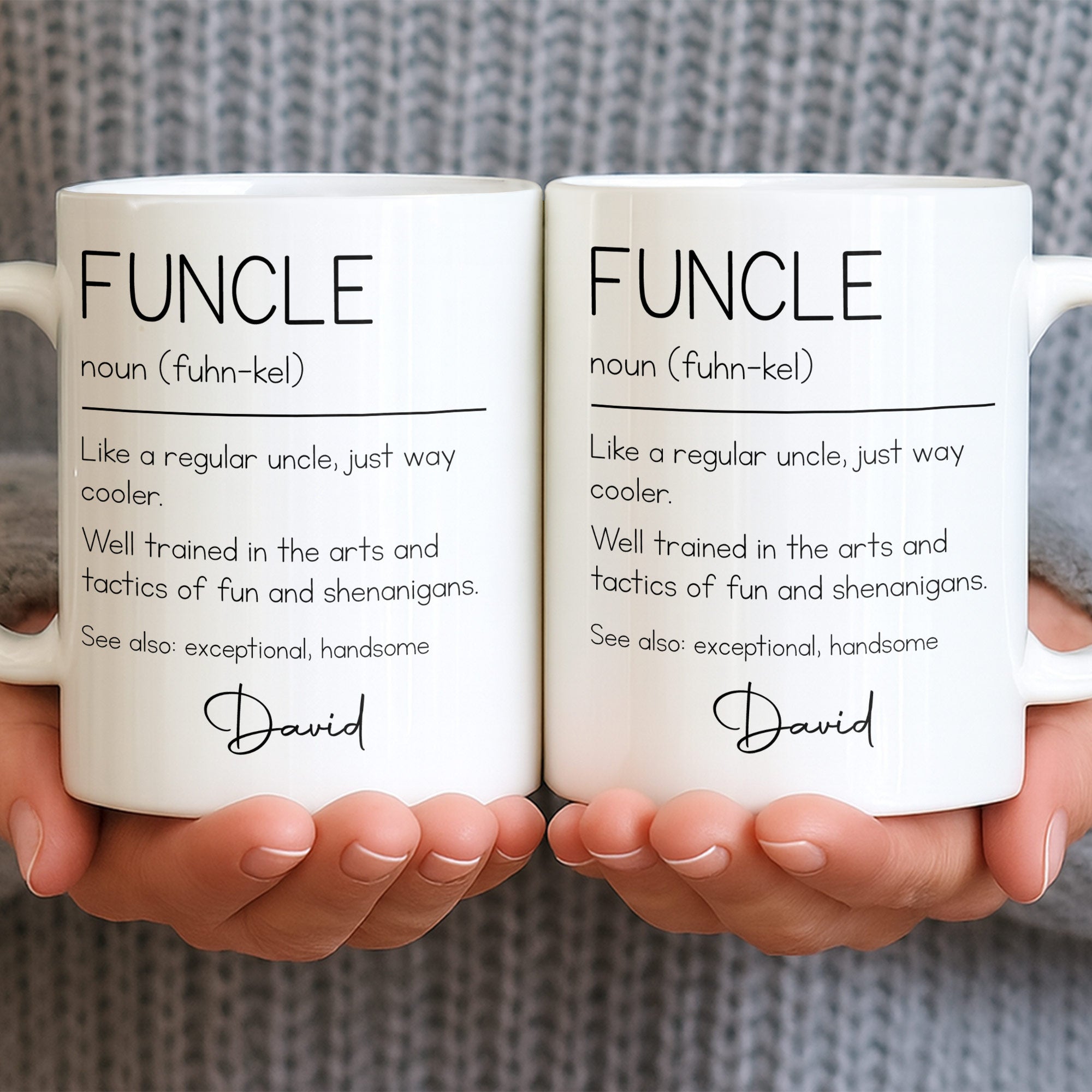 Personalized Coffee Mug Custom Definition Gift for Uncle Edge-to-edge Mug GradoCreations