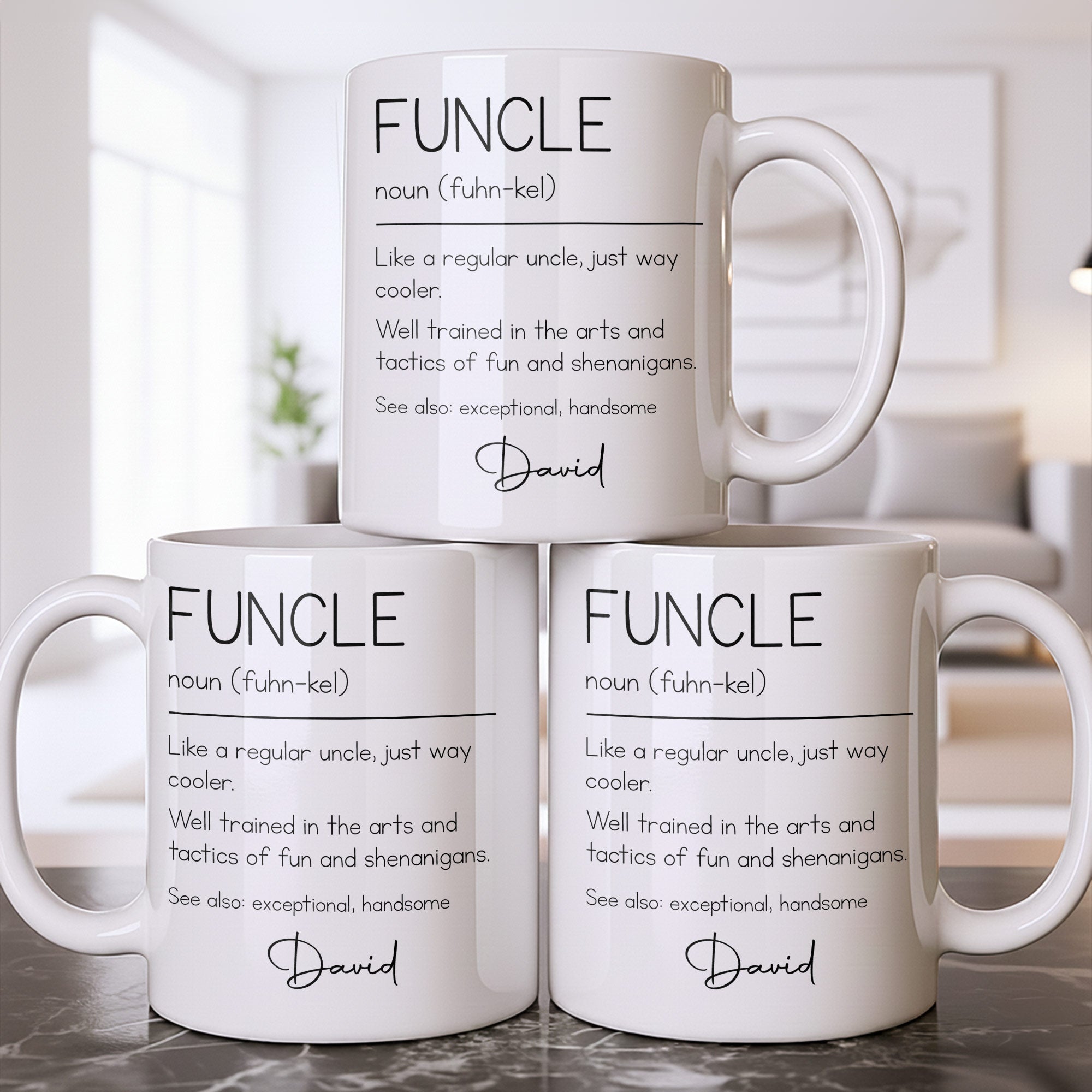 Personalized Coffee Mug Custom Definition Gift for Uncle Edge-to-edge Mug GradoCreations