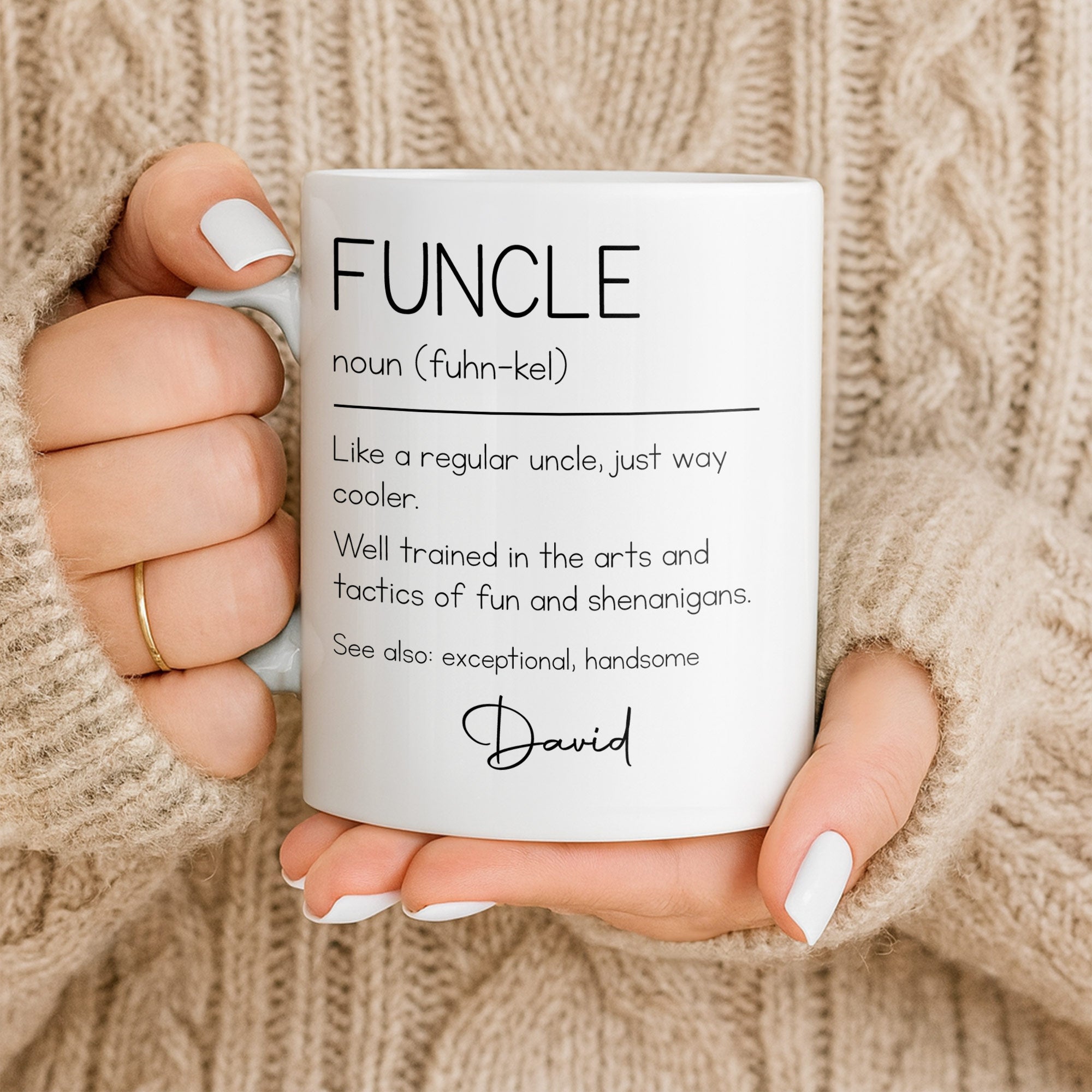 Personalized Coffee Mug Custom Definition Gift for Uncle Edge-to-edge Mug GradoCreations