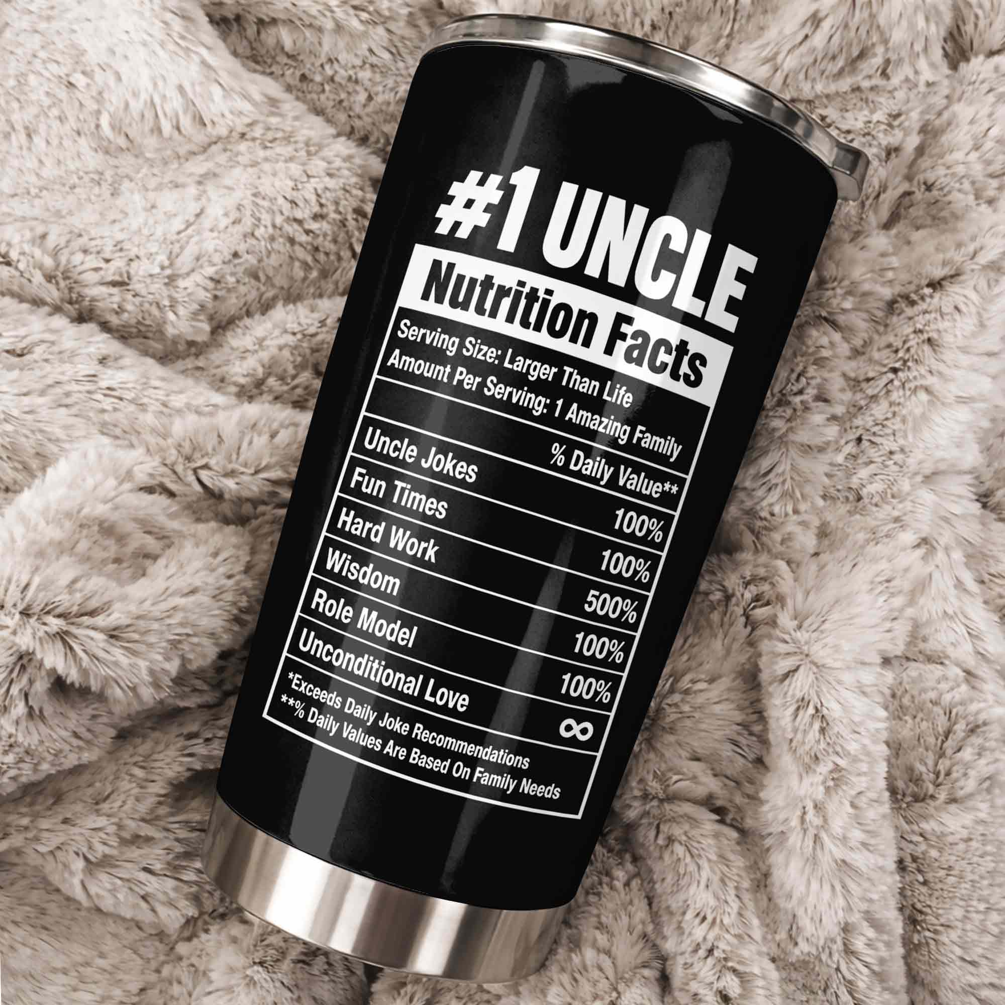 Personalized Stainless Steel Tumbler World's Best Uncle Gift Tumbler GradoCreations