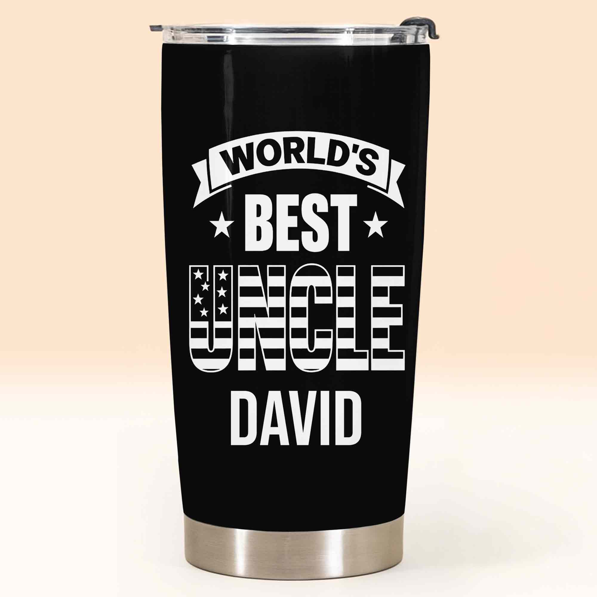 Personalized Stainless Steel Tumbler World's Best Uncle Gift Tumbler GradoCreations