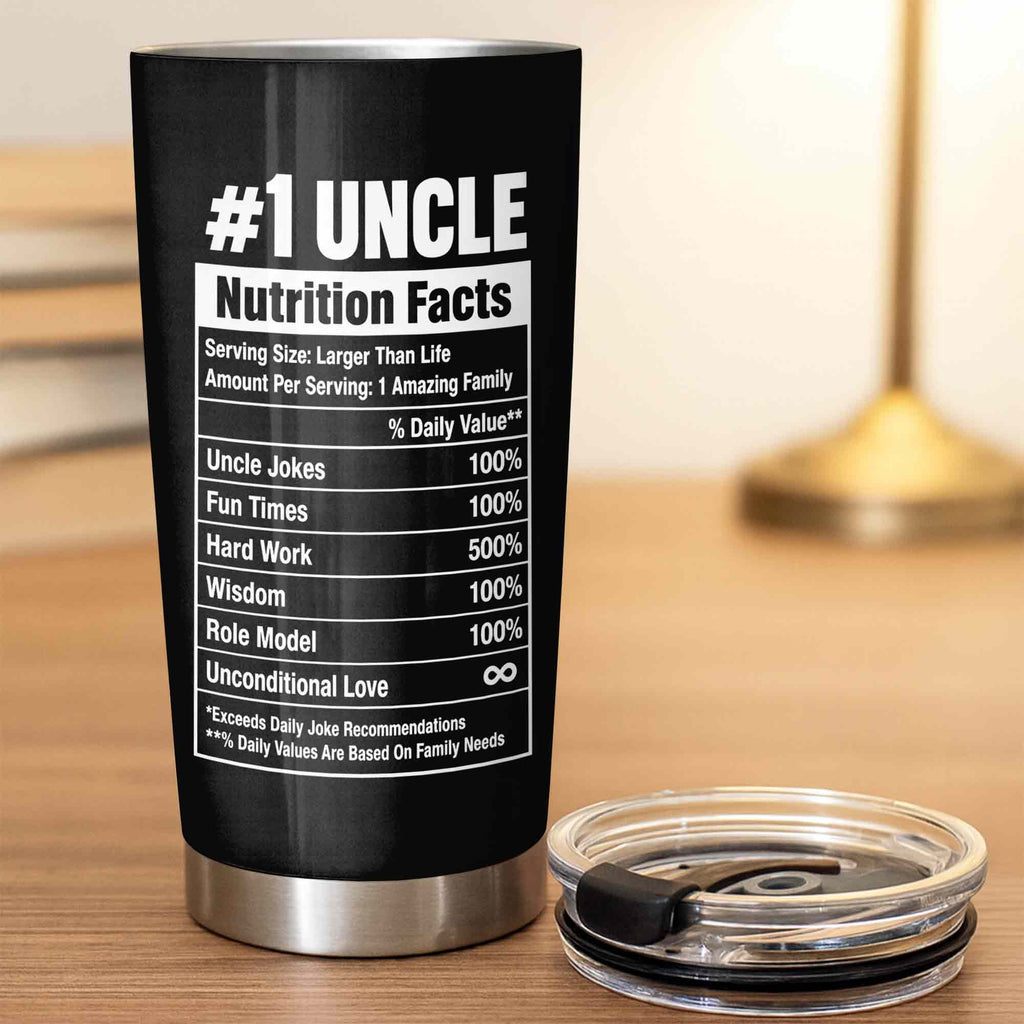 Personalized Stainless Steel Tumbler World's Best Uncle Gift Tumbler GradoCreations
