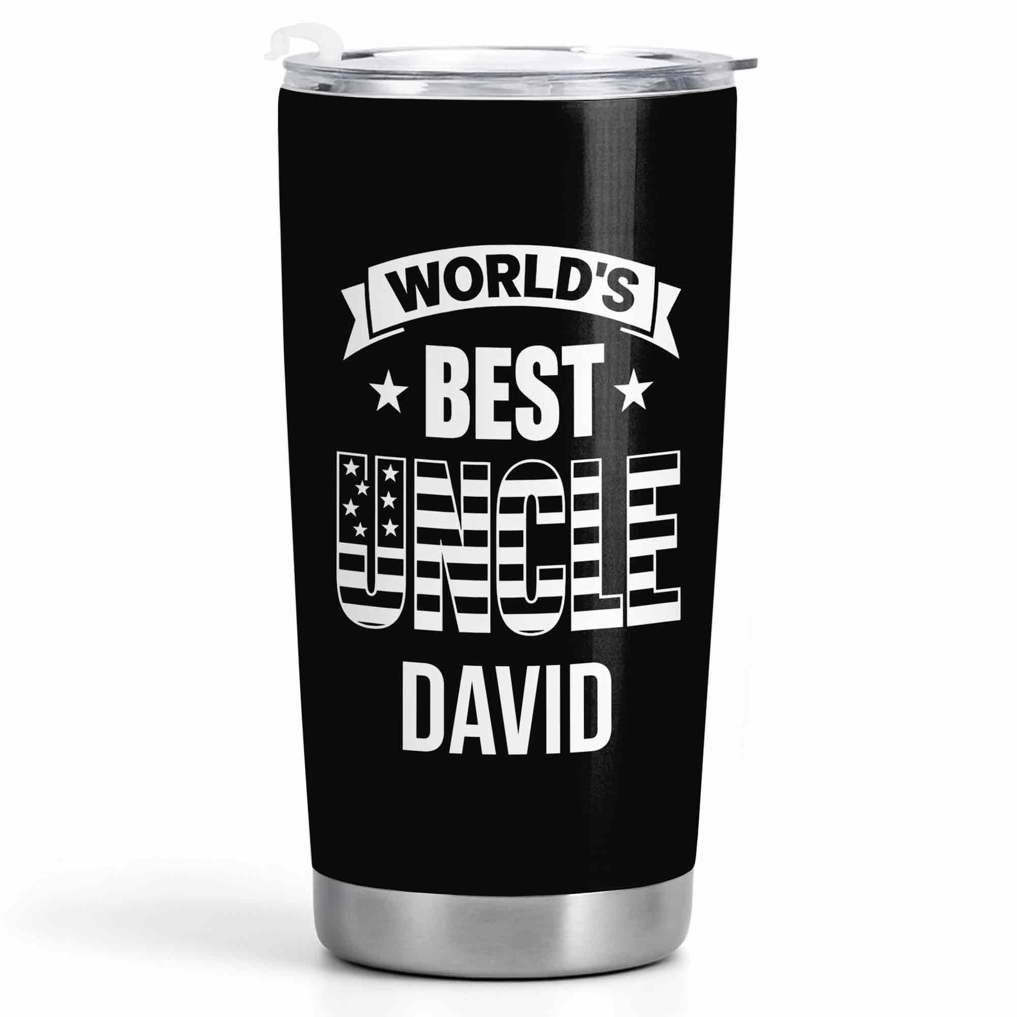Personalized Stainless Steel Tumbler World's Best Uncle Gift Tumbler GradoCreations