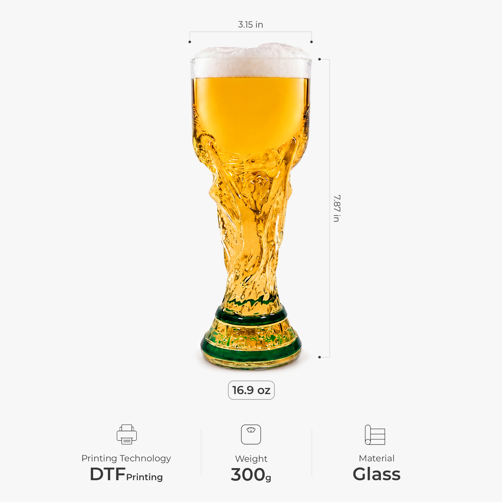 Personalized Trophy Beer Glass Gift for Dad | Sports Fan