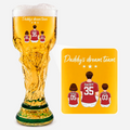 Personalized Trophy Beer Glass Gift for Dad | Sports Fan