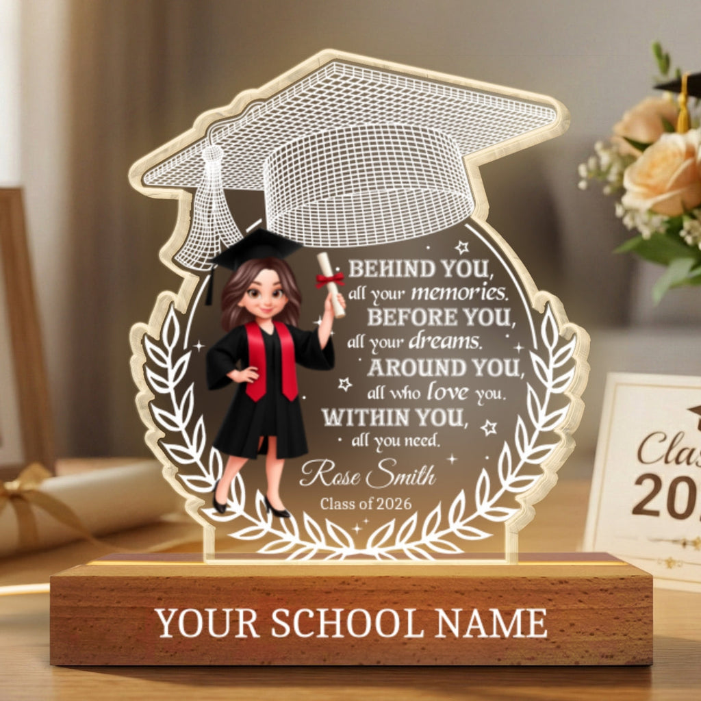 Personalized 3D LED Light Graduation Gift for Class of 2026