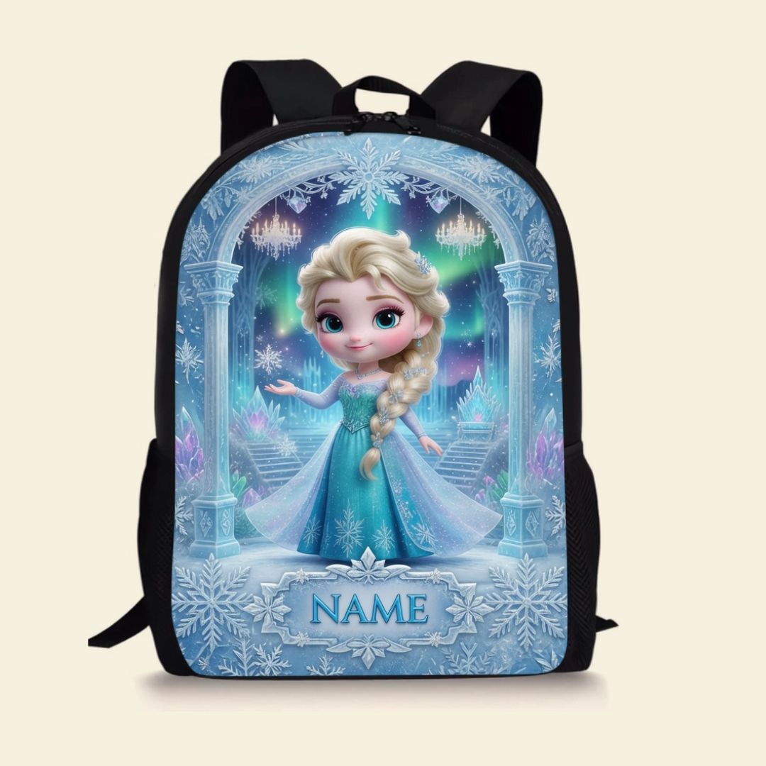 Personalized Princess Avatar Backpack Set for Girls - Custom Name, Lunch Bag & Water Bottle School Bag+ GradoCreations