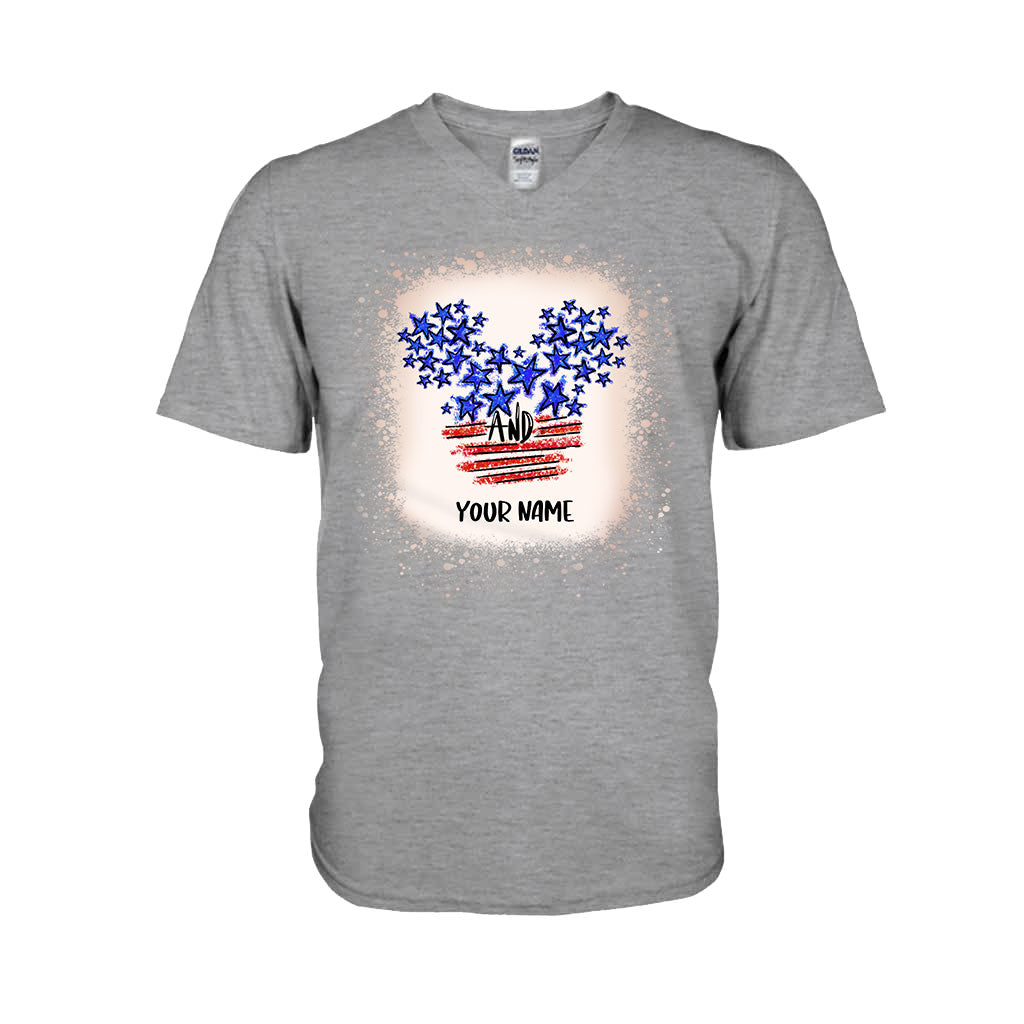 Personalized Stars And Stripes Mouse Ears T-Shirt & Hoodie for Independence Day T-shirt & Hoodie GradoCreations